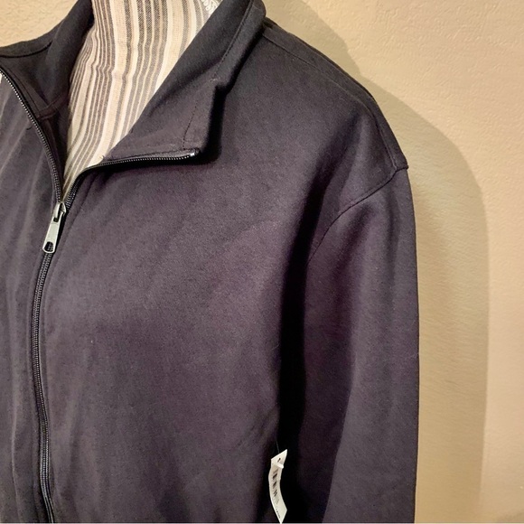 NWT Zip-Up Sweatshirt XL Black Amazon Essentials Long-Sleeve Side Pockets Cotton - Picture 8 of 16